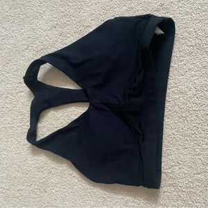 alphalete black halter sports bra